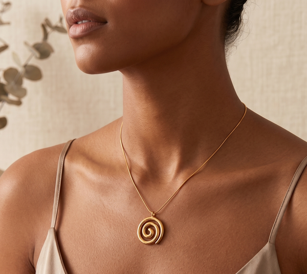 Espiral necklace lifestyle